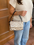 Betty Quilted Puffer Flap Crossbody Handbag
