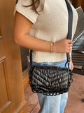 Betty Quilted Puffer Flap Crossbody Handbag