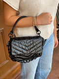 Betty Quilted Puffer Flap Crossbody Handbag