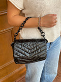 Betty Quilted Puffer Flap Crossbody Handbag