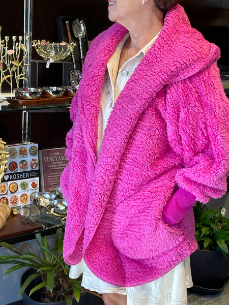Katy Did Hot Pink Body Wrap with Hoodie