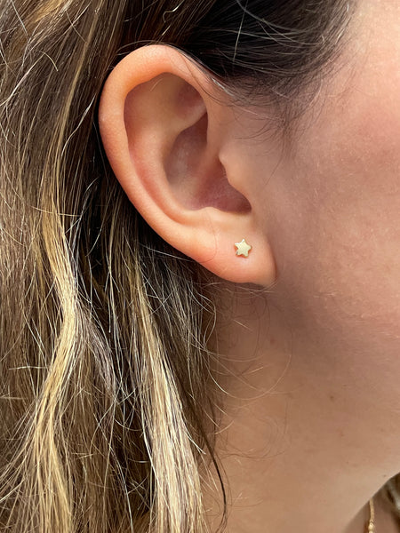 Elizabeth and Rose 18K Gold Filled Solid Star Stud Earrings