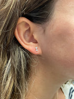 Elizabeth and Rose 18K Gold Filled Double CZ Stud Earrings