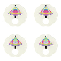 Nicolette Mayer Acrylic Scallop Napkin Ring - Set of 4