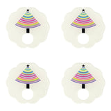 Nicolette Mayer Acrylic Scallop Napkin Ring - Set of 4