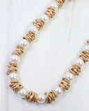 Caroline Hill Arleen Pearl and Gold Accent Necklace