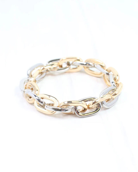 Caroline Hill Josie Two-Tone Link Stretch Bracelet