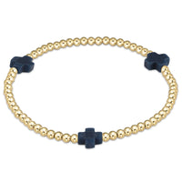 Enewton Egirl Signature Cross Bracelet with 3mm Gold Bead