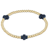 Enewton Egirl Signature Cross Bracelet with 3mm Gold Bead