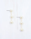Caroline Hill Benedict THree Pearl Drop Earring