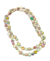 Sea Lily Long Multi Colored Mother of Pearl Necklace