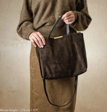 Daniella Lehavi Capri Satchel in Chocolate Suede