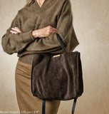 Daniella Lehavi Capri Satchel in Chocolate Suede