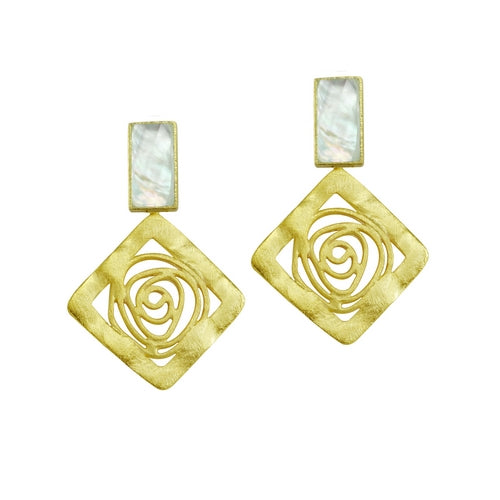 Betty Carre Beth Mother of Pearl Accent Earring
