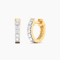 Unmined Lab-Grown Diamonds - Gladiator Hoop Earrings Gold