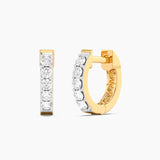 Unmined Lab-Grown Diamonds - Gladiator Hoop Earrings Gold