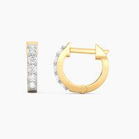 Unmined Lab-Grown Diamonds - Gladiator Hoop Earrings Gold