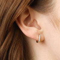Unmined Lab-Grown Diamonds - Gladiator Hoop Earrings Gold