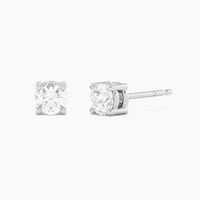 Unmined Lab-Grown Diamonds - .50 Ct Four Prong Stud Earrings