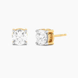 Unmined Lab-Grown Diamonds - .50 Ct Four Prong Stud Earrings Gold
