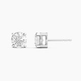 Unmined Lab-Grown Diamonds - 2.0 Ct Four Prong Stud Earrings