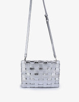 Remi and Reid Lindy Clutch/Crossbody in Silver Metallic