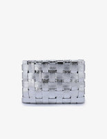 Remi and Reid Lindy Clutch/Crossbody in Silver Metallic