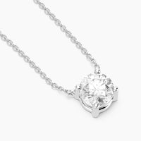 Unmined Lab-Grown Diamonds - 0.50 Ct Round Diamond Solitaire Necklace