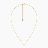 Unmined Lab-Grown Diamonds - 0.50 Ct Round Diamond Solitaire Necklace Gold