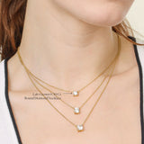 Unmined Lab-Grown Diamonds - 0.50 Ct Round Diamond Solitaire Necklace Gold