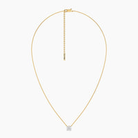 Unmined Lab-Grown Diamonds - 1.0 Ct Round Diamond Solitaire Necklace Gold