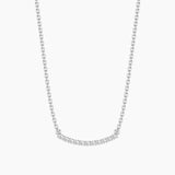Unmined Lab-Grown Diamonds - 0.11 Ct Jewel Bar Pendant Necklace in Silver