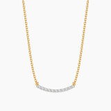 Unmined Lab-Grown Diamonds - 0.11 Ct Jewel Bar Pendant Necklace Gold