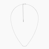 Unmined Lab-Grown Diamonds - 0.11 Ct Jewel Bar Pendant Necklace in Silver