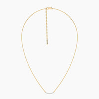 Unmined Lab-Grown Diamonds - 0.11 Ct Jewel Bar Pendant Necklace Gold