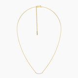 Unmined Lab-Grown Diamonds - 0.11 Ct Jewel Bar Pendant Necklace Gold