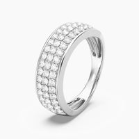 Unmined Lab-Grown Diamonds - Bezel Bold Triple Row Ring