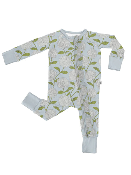 Goosies Long Sleeve Zip PJ - Hydrangeas