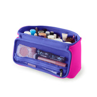 Kusshi Neoprene Collection Large Train Case in Pink with Indigo