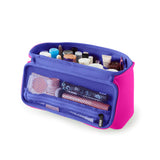 Kusshi Neoprene Collection Large Train Case in Pink with Indigo