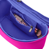 Kusshi Neoprene Collection Large Train Case in Pink with Indigo