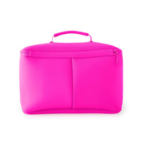 Kusshi Neoprene Collection Large Train Case in Pink with Indigo