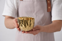 Pampa Bay Small Snack Bowl in Gold Wave