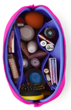 Kusshi Neoprene Collection Makeup Bag in Pink with Indigo