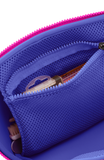 Kusshi Neoprene Collection Makeup Bag in Pink with Indigo