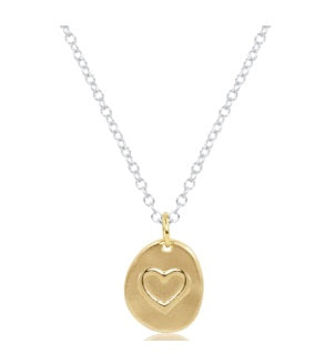 Enewton16" Necklace Sterling Mixed Metal - Inspire Love Small Gold Charm