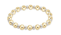 Enewton Pearl Grateful Pattern 4mm Bead Bracelet - 6mm Gold