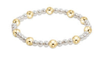 Enewton Pearl Sincerity Pattern 4mm Bead Bracelet - 6mm Gold