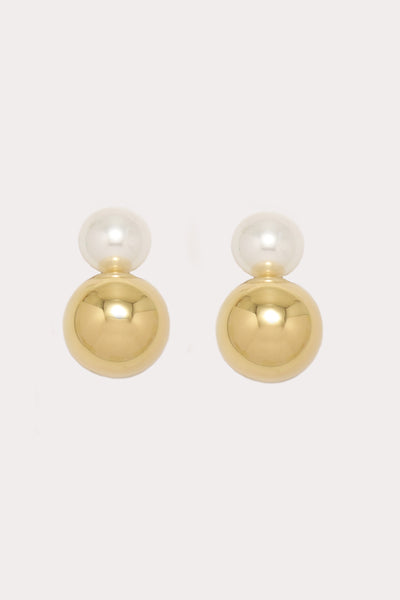 Petite Moments Waterproof Pearl Sphere Earrings