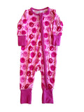 Margo Rebecca Zippered One Piece Pajama in Smile Child Pink
